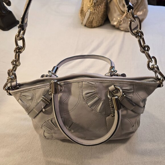 Coach Handbags - Coach 2011 NWT NEW Sophia Leather Gathered Taupe Satchel Shoulder Bag & Dust Bag